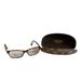 Coach Accessories | Coach Fannie Tortoise Glasses And Hard Shell Case | Color: Brown/Gold | Size: 52-16-135