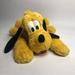 Disney Toys | Disney Store Pluto Plush Dog Puppy 18” Yellow Stuffed Toy Animal Green Collar | Color: Yellow | Size: Osb