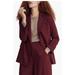 Madewell Jackets & Coats | Nwot Madewell Hayfield Double Breasted Blazer Twill Cotton Mulberry Oversized M | Color: Brown/Red | Size: M