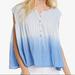 Free People Tops | Free People We The Free Little Bit Of Something Ombre V-Neck Blouse Nwt | Color: Blue | Size: M