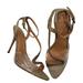 Jessica Simpson Shoes | Jessica Simpson | Whitley Champagne Embellished Acrylic Open Toe Stilettos 8.5 | Color: Gold | Size: 8.5