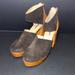 Free People Shoes | Free People Brown Suede And Tan Platform Chunky Heel Shoes Size 39 | Color: Brown/Tan | Size: 39eu