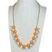 J. Crew Jewelry | J. Crew Orange Bauble Rhinestone Gold Tone Statement Necklace | Color: Gold/Orange | Size: Os