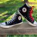 Converse Shoes | Converse Valentines Day Black High Tops Women Size 10 Me | Color: Black/White | Size: 10