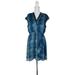 Converse Dresses | Converse V Neck Style Flowy Blue Printed Large Dress | Color: Blue | Size: L