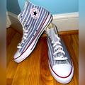 Converse Shoes | Converse Ctas Hi Vintage Stripes Shoes, Brand New! | Color: Blue/White | Size: 12