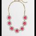 J. Crew Jewelry | J Crew Crystal Stoneburst Necklace Pink | Color: Gold/Pink | Size: Os