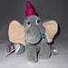 Disney Toys | Disney Store Mini Bean Bag Dumbo Flying Elephant Plush Soft Stuffed Animal New | Color: Gray/Pink | Size: Os