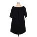 Gap Casual Dress - Shift Boatneck Short sleeves: Black Solid Dresses - Women's Size X-Small