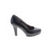Sofft Heels: Slip-on Chunky Heel Classic Black Print Shoes - Women's Size 6 - Round Toe