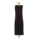 Banana Republic Casual Dress - Midi High Neck Sleeveless: Black Print Dresses - Women's Size Medium