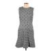 Tory Burch Casual Dress - A-Line Crew Neck Sleeveless: Gray Dresses - Women's Size 10