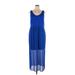 Apt. 9 Cocktail Dress - Midi: Blue Color Block Dresses - Women's Size 1X