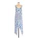 En Creme Cocktail Dress - Slip dress: Blue Acid Wash Print Dresses - Women's Size Medium