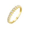 Fingerring DIAMONDS BY ELLEN K. "Gold 375 zweifarbig mit 11x Diamant 0,10ct." Gr. 20, gelb (gelb, weiß), Fingerringe, Damen, 020 (63,7), 0,10 ct P3 = leicht erkennbare Einschlüsse, Gold