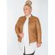 Lederjacke MAZE "42021313" Gr. 50, braun (cognac) Damen Jacken Lederjacken