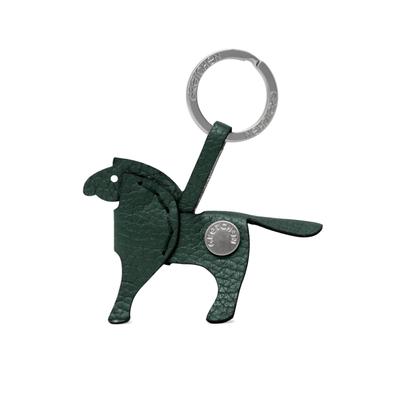 Schlüssel-Anhänger GRETCHEN "Pony Keyring", silber (dunkelgrün, silberfarben), Schlüsselanhänger, Damen, aus italienisch