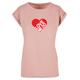 T-Shirt MERCHCODE "Merchcode Damen Ladies Beatles - Love me do T-Shirt" Gr. XL, rosa (duskrose) Herren Shirts Print