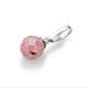Charm Kugel GIORGIO MARTELLO MILANO "Rhodonit mit Symbolkraft, Silber 925" Charms rosa (rosé) Damen Charms Anhänger