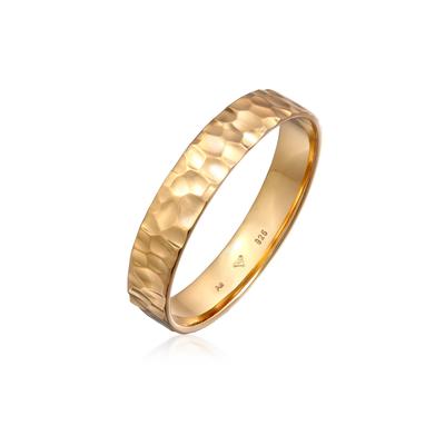 Silberring KUZZOI "Bandring Herrenring Freundschaftsring 925 Silber" Gr. 64, gold, Fingerringe, Herren, 64mm, ohne Stein, Silber 925 (Sterlingsilber), 4mm Image