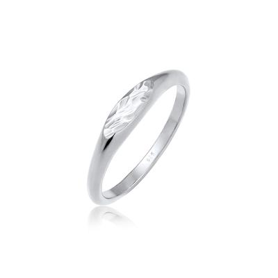 Siegelring ELLI "Siegelring Oval Pinky Ring 925 Silber" Gr. 48, silber, Fingerringe, Damen, 48mm, Silber 925 (Sterlingsilber), 2mm Image