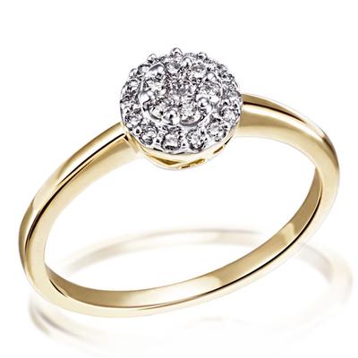 Diamantring GOLDMAID Gr. 16,5, gold (goldfarben), Fingerringe, Damen, 16.5, Gelbgold 585
