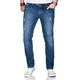 Slim-fit-Jeans ALESSANDRO SALVARINI "ASCatania" Gr. W33 L32, Länge 32, blau (as, 163, dunkelblau used) Herren Jeans Slim Fit