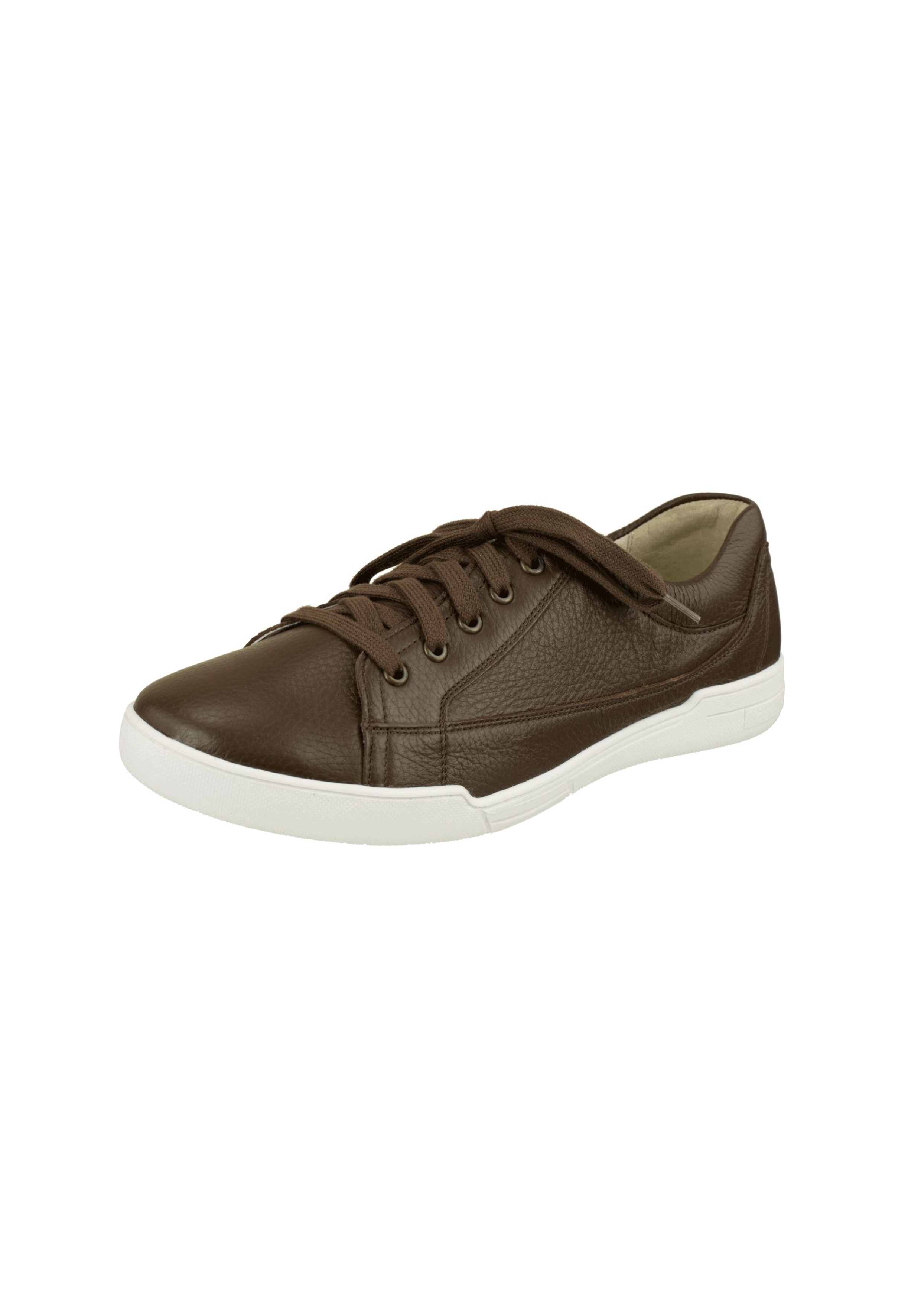 Schnürschuh NATURAL FEET "Sandro", Herren, Gr. 45, braun (dunkelbraun), Leder, Schuhe, mit hohem Tragekomfort
