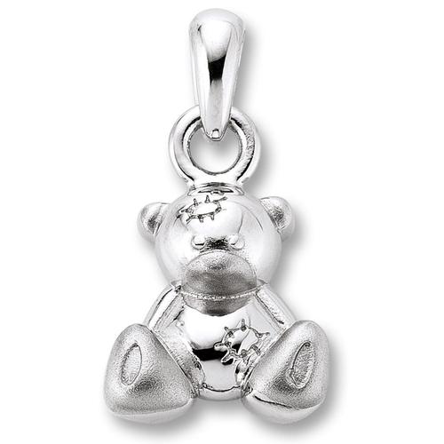 Kette mit Anhänger ONE ELEMENT ""Teddybär aus 925 Silber"" Halsketten Gr. Silber 925 (Sterlingsilber), silberfarben (silber) Damen Schmuckset - Set mit verstellbarer Halskette