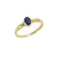 Fingerring VIVANCE "375/- Gelbgold mit Saphir" Fingerringe Gr. 060 (19,1), Gold, gelb (gelb, blau) Damen Fingerringe