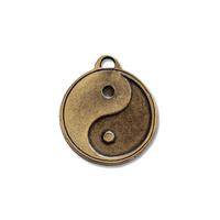 Amulett ADELIA´S Amulett Anhänger Alte Symbole Yin Yang Schmuckanhänger Gr. keine ct, braun Damen Amulette Yin Yang - Gleichgewicht der Gegensätze