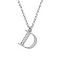 Kette mit Anhänger DIAMONDS BY ELLEN K. "Silber 925 mit 1x Diamant 0,008ct. Buchstabe D", weiß, Halsketten, Damen, 45 + 3cm, 0,008 ct, Silber 925 (Sterlingsilber), L: 48cm B: 12.0mm, glänzend, B:12.0mm