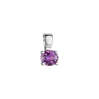 Ketten-Anhänger VIVANCE "925-Sterling Silber rhodiniert Amethyst", weiß (weiß, lila), Schmuckanhänger, Damen, ONE-SIZE, 