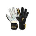 Torwarthandschuhe REUSCH "Attrakt Freegel Fusion Ortho-Tec" Gr. 11, goldfarben (schwarz, goldfarben) Damen Handschuhe Sporthandschuhe