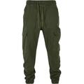 Cargohose DEF "Herren Cargo pants pockets" Gr. 31, Normalgrößen, grün (khaki) Herren Hosen Cargohosen