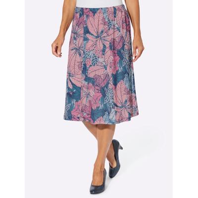 Jerseyrock CLASSIC, Damen, Gr. 50, bunt (jeansblau, altrosa, bedruckt), 95% Polyester, 5% Elasthan, gemustert, mehrfarbig, wadenlang, Röcke Image