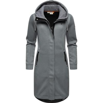 Kurzmantel RAGWEAR "Letti Long Bonded", Damen, Gr. XXL (44), grau, Rippware, Material: 100% Polyester, sportlich, figurumspielend knielang, hoch geschlossener Ausschnitt, Langarm Ärmel ohne Ärmelschlitz normaler Saum, Mäntel, Übergangsmantel aus... Image