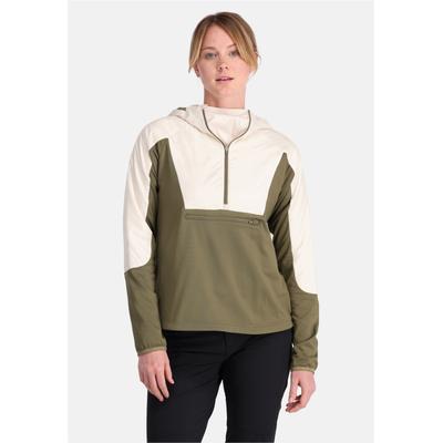 Outdoorjacke KARI TRAA "Henni", Damen, Gr. XL, grün, 91% Polyester, 9% Elasthan, mehrfarbig, sportlich, hoch geschlossener Ausschnitt, Langarm, Jacken, mit Kinnschutz und praktischen Brusttaschen Image