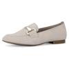 Slipper GABOR, Damen, Gr. 43, beige (hellbeige), Ziegenveloursleder, unifarben, elegant, Schuhe, Loafer, Halbschuh, Businessschuh mit edler Zierschnalle