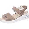 Keilsandalette WALDLÄUFER "H-DINA", Damen, Gr. 7 (40,5), beige, Nubukleder, klassisch, Schuhe, Sommerschuh, Sandale, Keilabsatz, in Komfortweite H (= sehr weit)