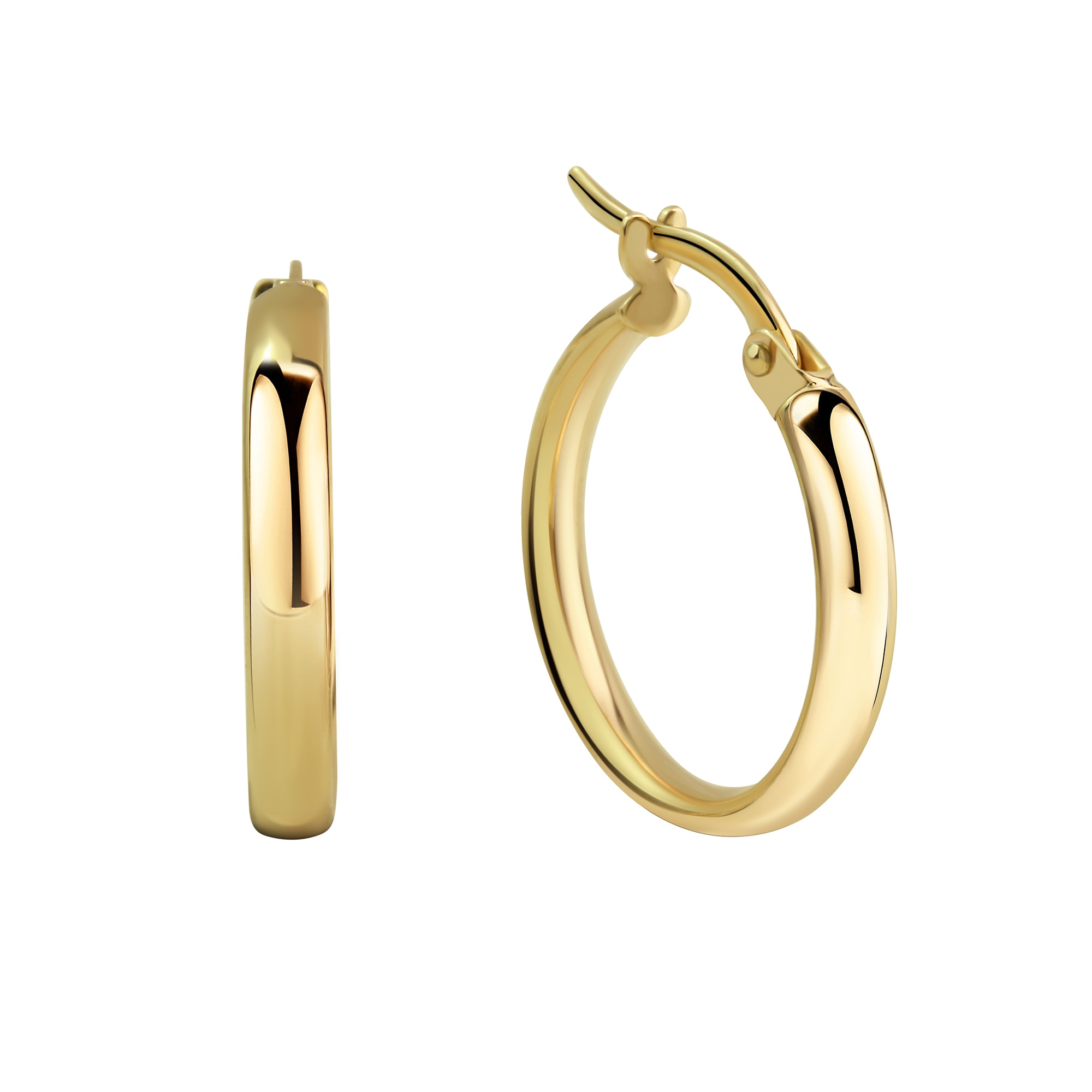 Paar Creolen "333 Gold 17,5mm Durchmesser", gelb, FASCINATION BY ELLEN K., Ohrringe, Damen, one-size, Gold Image