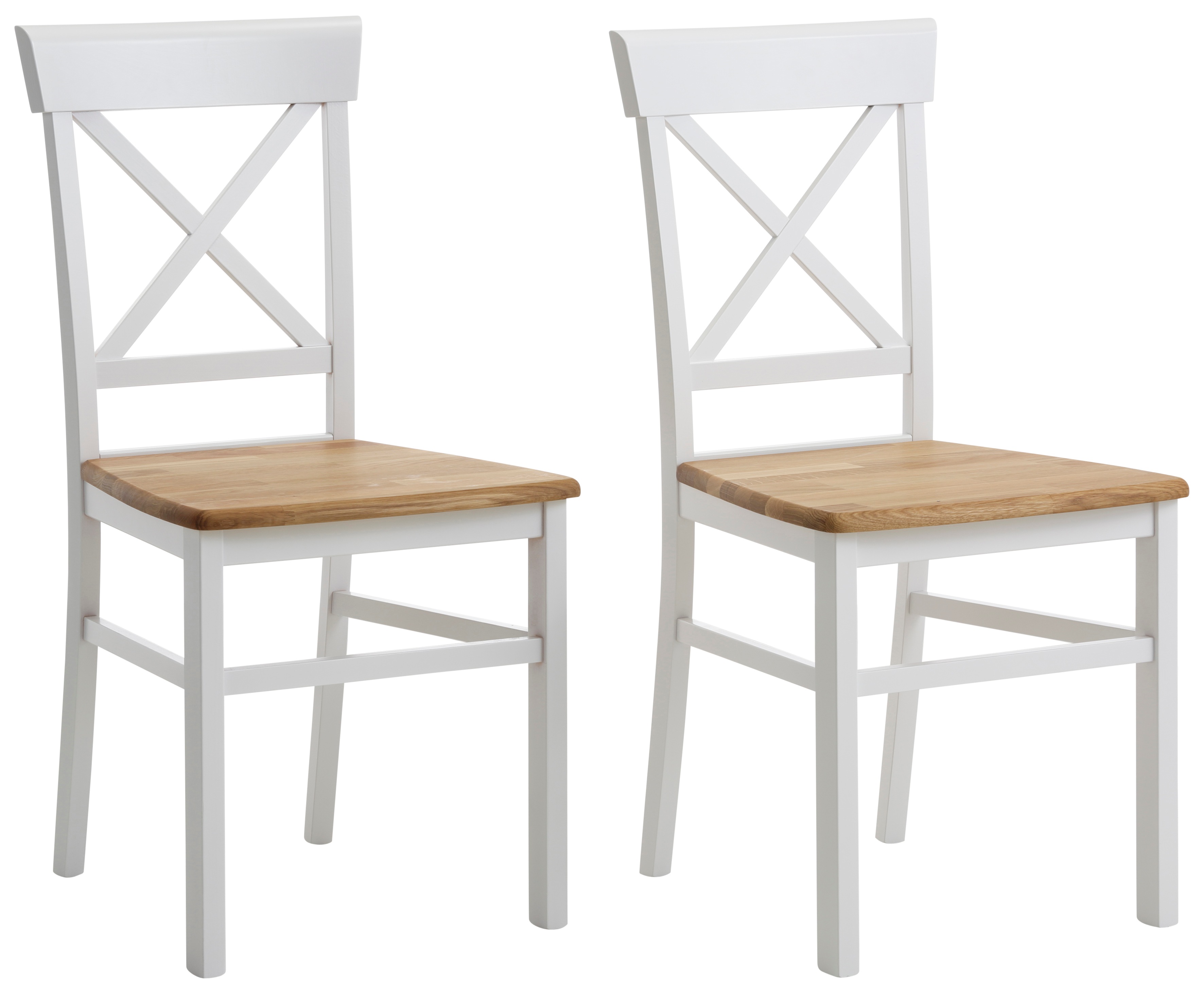 Esszimmerstuhl ANDAS "Tatra TOPSELLER", weiß (weiß, eiche), B:40,5cm H:93cm T:50cm, Massivholz, Stühle, Holzstuhl im 2er, 4er oder 6er-Set, Küchenstuhl Landhaus