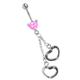 Bauchnabelpiercing ADELIA´S "Piercing Bauchnabelpiercing" Piercings rosa Damen Bauchnabelpiercings