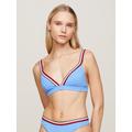 Triangel-Bikini-Top TOMMY HILFIGER SWIMWEAR "TRIANGLE RP" Gr. XS (34), N-Gr, blau (blue spell) Damen Bikini-Oberteile Ocean Blue