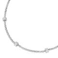 Collier SMART JEWEL "Himbeerkette, Rondelle mit Zirkonia Steinen, Silber 925" Halsketten Gr. 45 cm, Silber 925 (Sterlingsilber), silberfarben (silber) Damen Colliers