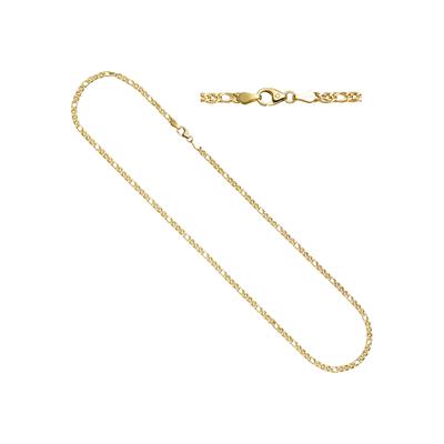 Goldkette JOBO Halsketten Gr. Gelbgold 585, L: 45cm, gelb (gelbgold 585) Damen Zwillings-Panzerkette 585 Gold 45 cm 3 mm