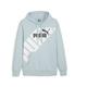 Hoodie PUMA "PUMA POWER Graphic Herren" Gr. S, blau (turquoise surf blue) Herren Sweatshirts