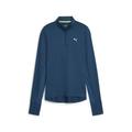 Sweatshirt PUMA "Run Favourite Lauftop mit Viertelreißverschluss Damen" Gr. XXL, blau (ocean tropic blue) Damen Sweatshirts