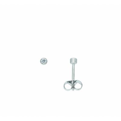 Paar Ohrhänger ADELIA´S "Damen Edelstahl Ohrringe Ohrstecker mit Zirkonia Ø 2,5 mm", silber, Ohrringe, Damen, Damen, Edelstahl, mit Zirkonia Edelstahlschmuck für Damen Image