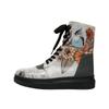 Schnürboots DOGO "Future Boots Damen Future Boots Damen Boots / Female", Damen, Gr. 41, Normalschaft, blau (grau, blau), Lederimitat, Schuhe, Vegan